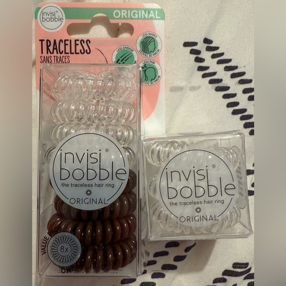 Invisibobble Traceless Hair Rings - Clear and Brown - Picture 2 of 4